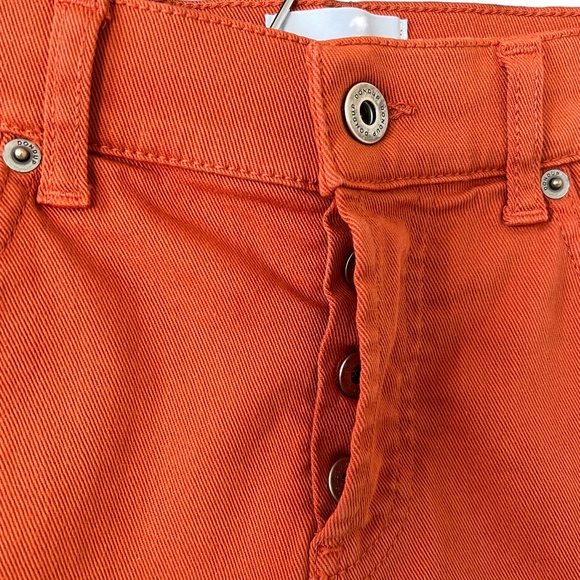 Dondup Button Fly Denim Shorts In Cinnamon Size 26 - Picture 6 of 16